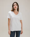 Playera Manga Corta Cuello V,BLANCO